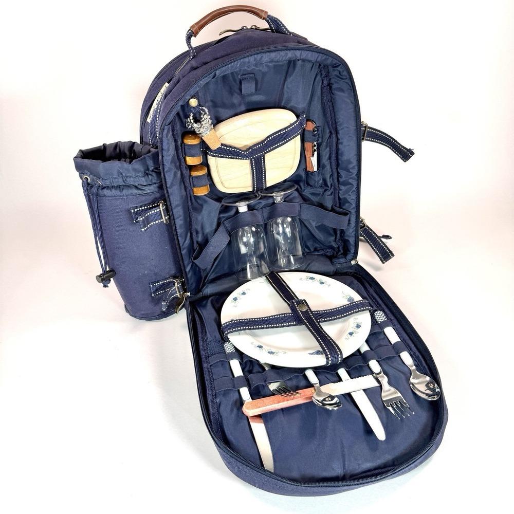 Picnic‎ At Ascot Picnic Backpack 2 Person Set Insulated Wine Travel Bag